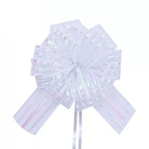 Flower Ribbon(1PCS/5CM) in iridescent white, perfect for gift wrapping and decorations.